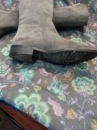 Botas altas grises mujer