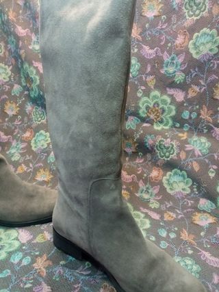 Botas altas grises mujer