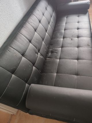 Sofá Cama Amplio Negro