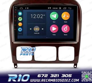 RADIO GPS ANDROID 13 PARA MERCEDES CLASE S W220 98-05