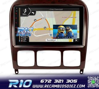RADIO GPS ANDROID 13 PARA MERCEDES CLASE S W220 98-05