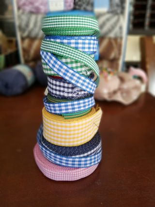 Stock nastri cotone quadretti