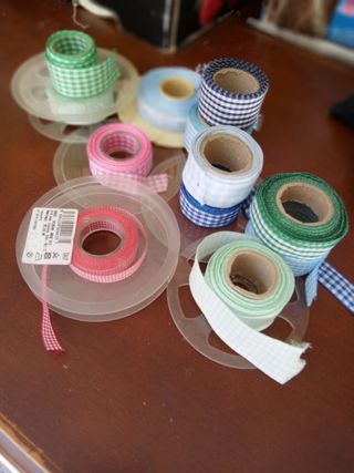 Stock nastri cotone quadretti