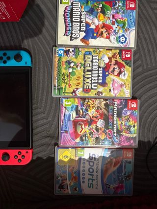Nintendo Switch Azul/Rojo + Juegos
