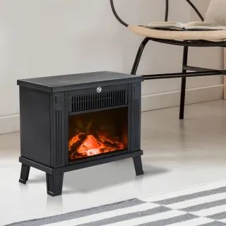 Chimenea eléctrica negra