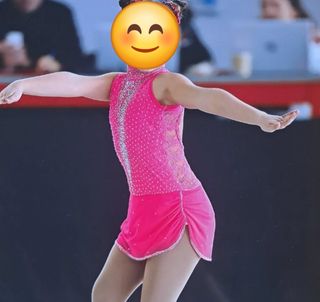 Mallot rosa patinaje talla L con coletero