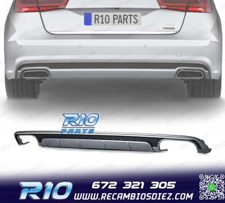 DIFUSOR AUDI A6 S LINE 16-18 LOOK S6