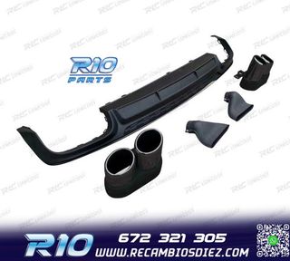 DIFUSOR AUDI A6 S LINE 19- LOOK S6 + COLAS ESCAPE NEGRO