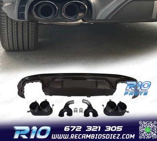 DIFUSOR AUDI Q5 S LINE 18-20 LOOK SQ5 + COLAS ESCAPE NEGRO