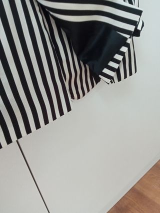 Chaqueta americana Zara rayas blanco y negro