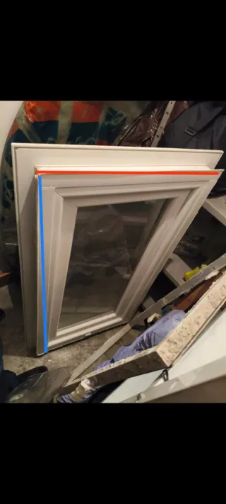 Ventana PVC abatible cristal opaco 60cmx110cm