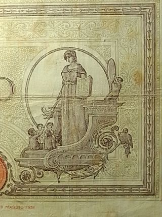 100 Lire  1943 Grande "B" Vissuta nel Tempo.