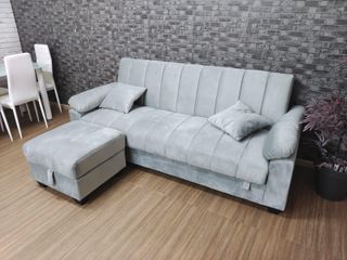 SofA Yadhi - Cama con Puff iNCLUIDO- Almacenaje y Comodidad