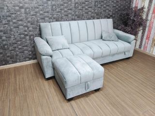 SofA Yadhi - Cama con Puff iNCLUIDO- Almacenaje y Comodidad