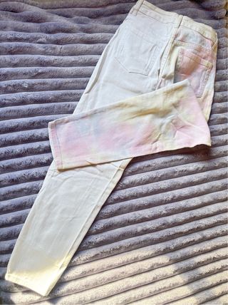 Pantalón vaquero tie-dye pastel talla S