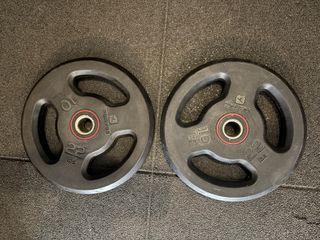 2 Discos Caucho Domyos 10 kg