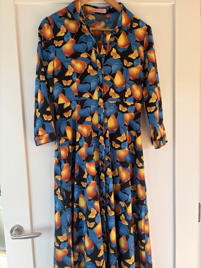 Vestido largo Kling estampado peras