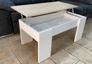 Mesa centro ELISA elevable 100x50cm moderna con almacenamiento