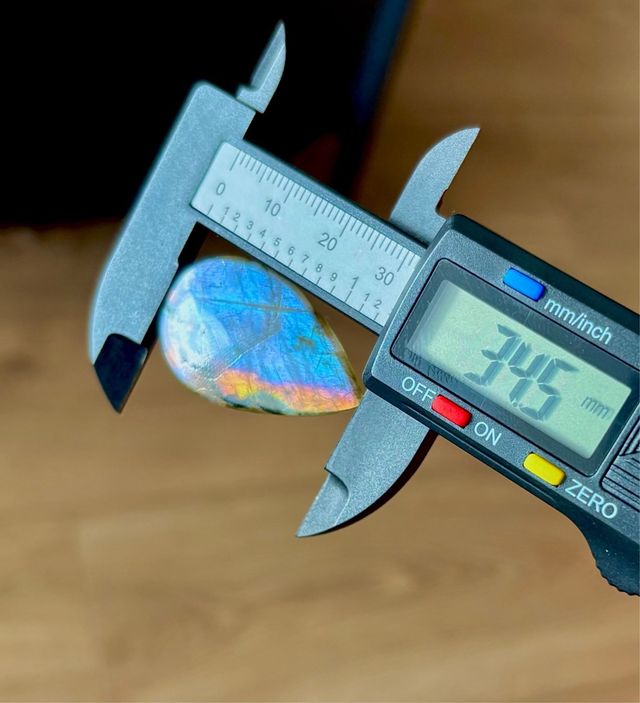 colgante labradorita azul multicolor, cabujón