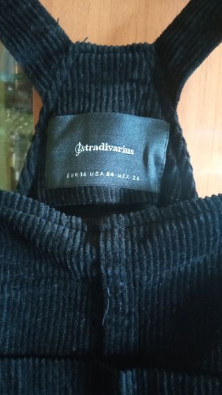 Falda Peto Stradivarius Negra Talla 36