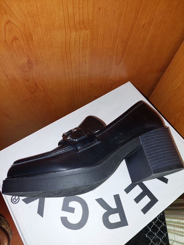 Mocassini donna tacco nero 37