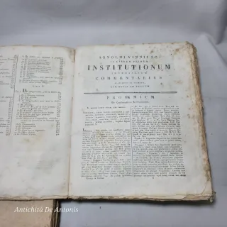 Libri antichi 1825 Arnoldi Vinnii  Institutionum
