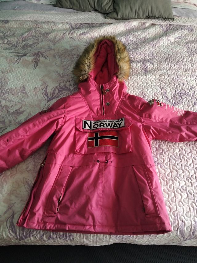 Abrigo Geographical Norway Rosa con Capucha