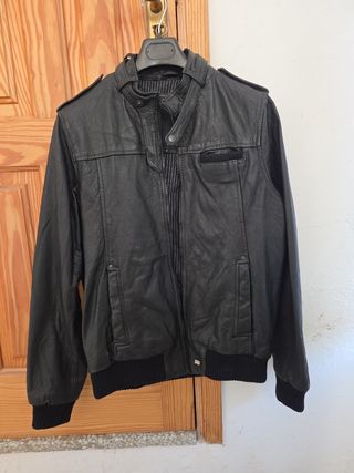 Chaqueta de Piel Jack & Jones Negra