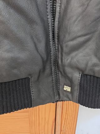Chaqueta de Piel Jack & Jones Negra