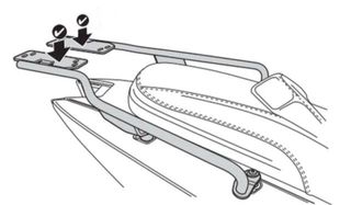 Soporte para baul de moto.(WOTTAN S-STORM 300)