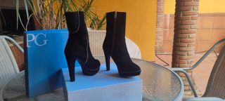 Botines Paco Gil negros plataforma talla 37