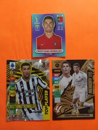 Lote 3 Cromos Cristiano Ronaldo Panini