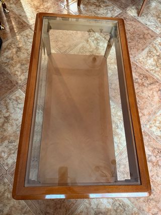Mesa de centro madera y cristal