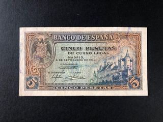 5 Pesetas Banco de España 1940 EBC