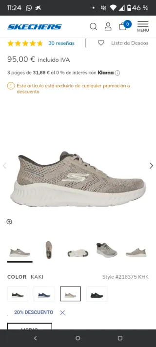 Zapatillas Skechers Talla 42 Beige/Gris