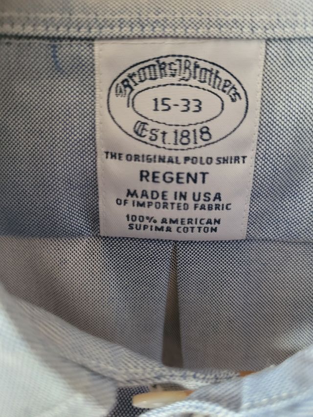 Camisa Brooks Brothers Oxford T.38 Azul