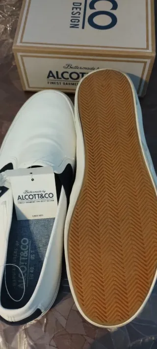 Scarpe uomo ALCOTT&CO bianche taglia 40