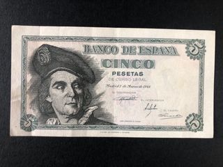 5 Pesetas 1948 Banco de España EBC-