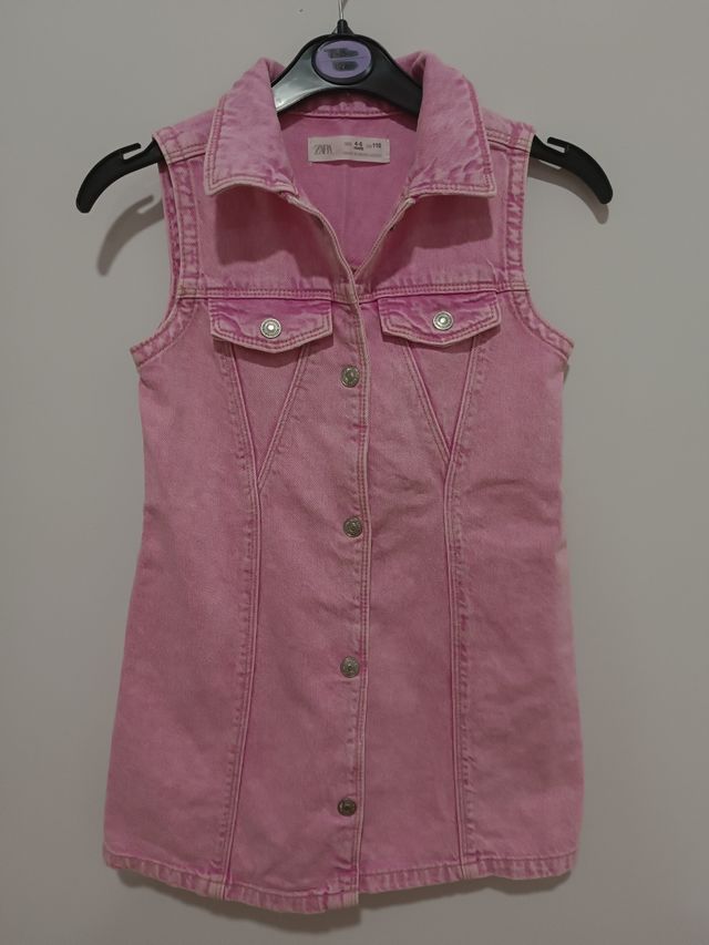 Vestido vaquero Zara niña rosa