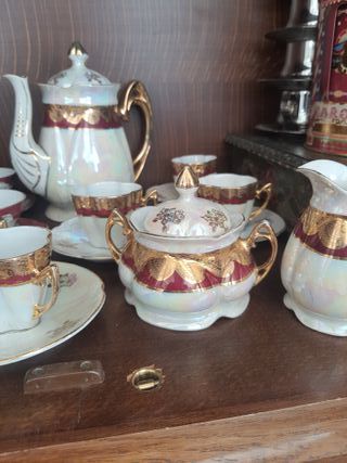 Servizio caffè porcellana e metallo