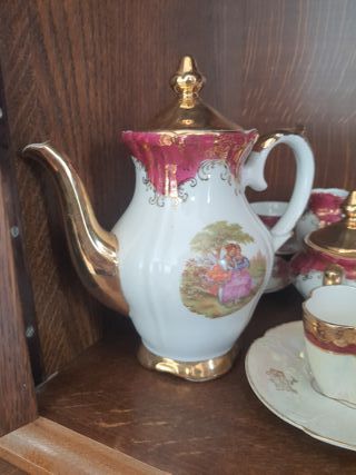 Servizio caffè porcellana e metallo