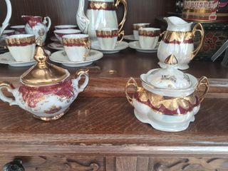 Servizio caffè porcellana e metallo