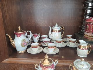 Servizio caffè porcellana e metallo