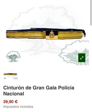 TRAJE GRAN GALA POLICÍA con cordón y cinturón