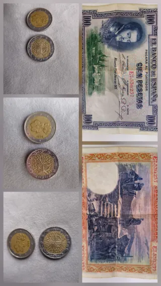 Monedas y billetes antiguos