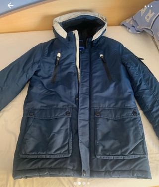 Abrigo acolchado azul Talla 14 años