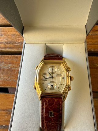 Reloj Racer Cronógrafo Oro Marrón Nuevo