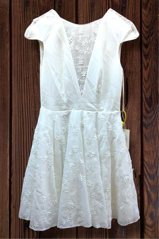 Vestido de Novia Corto Encaje Floral