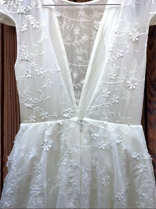 Vestido de Novia Corto Encaje Floral