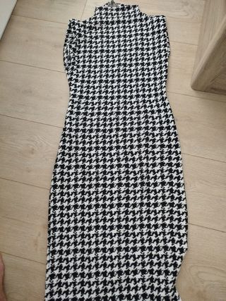 Vestido estampado pata de gallo